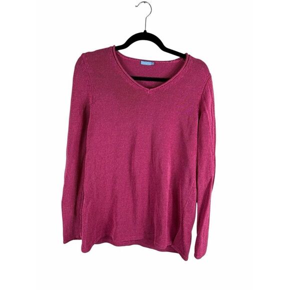 J. McLaughlin Sweaters - J. McLaughlin pink V-neck sweater - size m